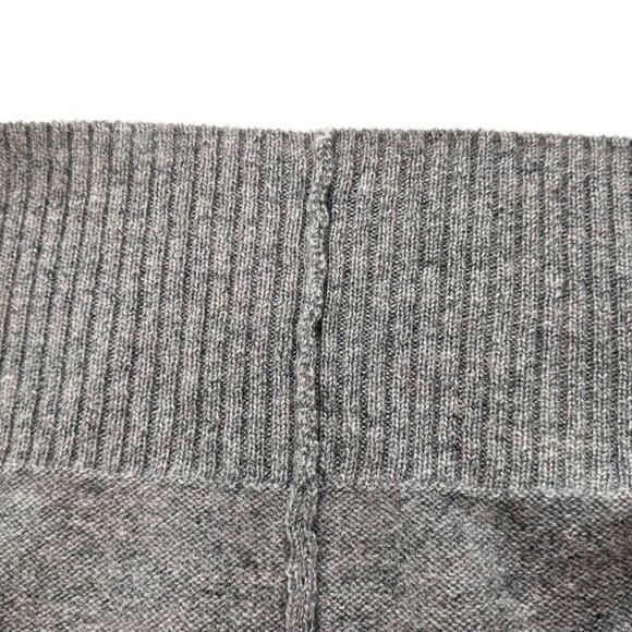 WHITE + WARREN 100% Cashmere Graffiti Heart Intarsia Gray Pullover Sweater Size - Picture 4 of 8